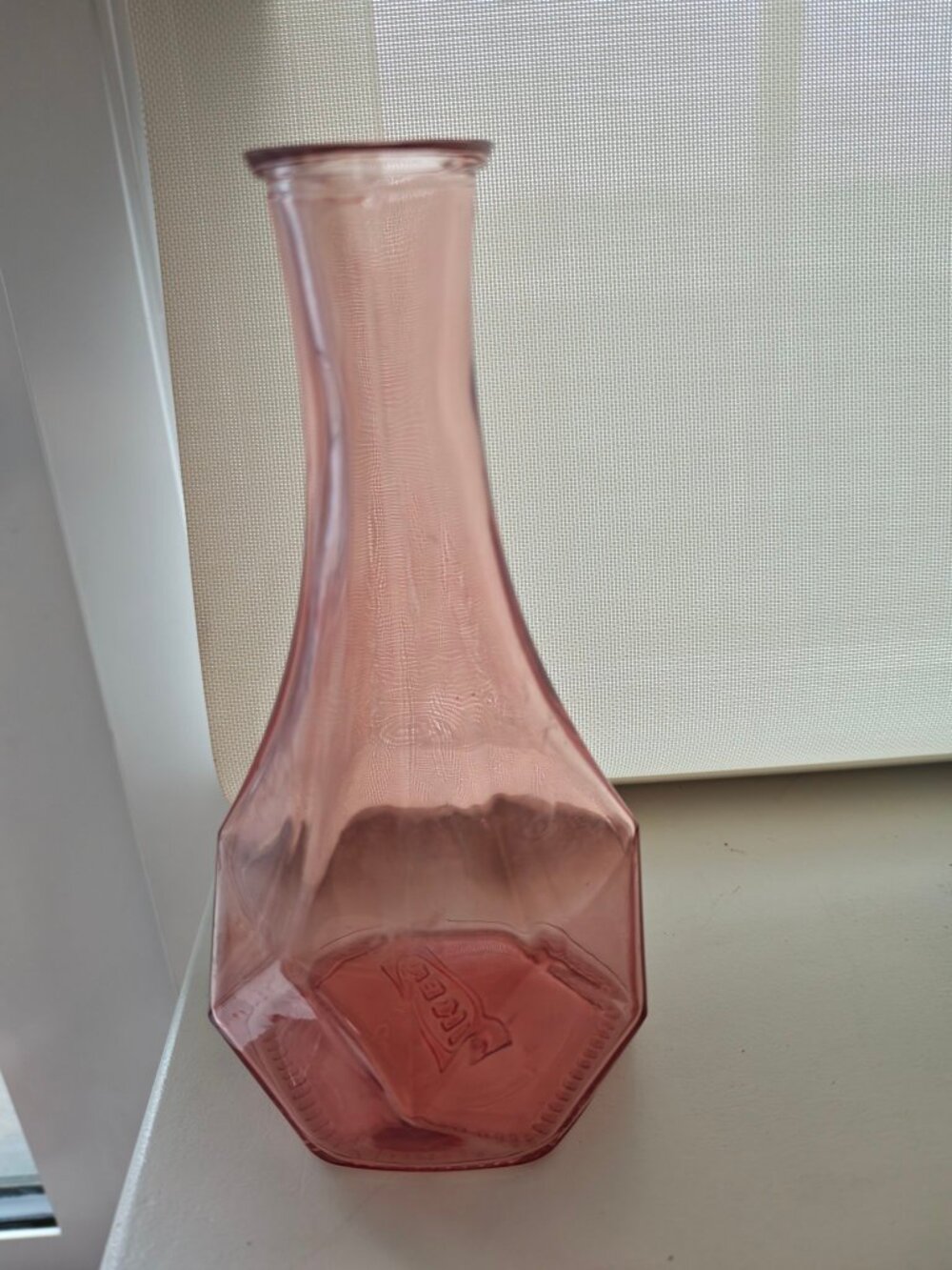 IKEA Pink Glass Vase Carafe Bud Vase